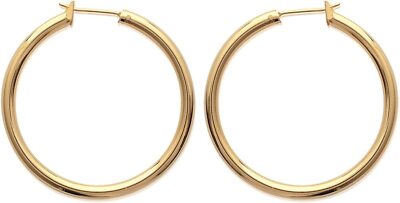 Ohrringe Creolen 18 Karat vergoldet - Durchmesser 40 mm