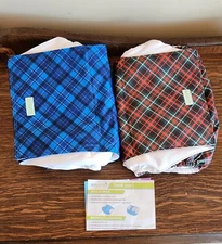 2 Wegreeco Washable Male Dog Diapers, XXL Plaid Unused