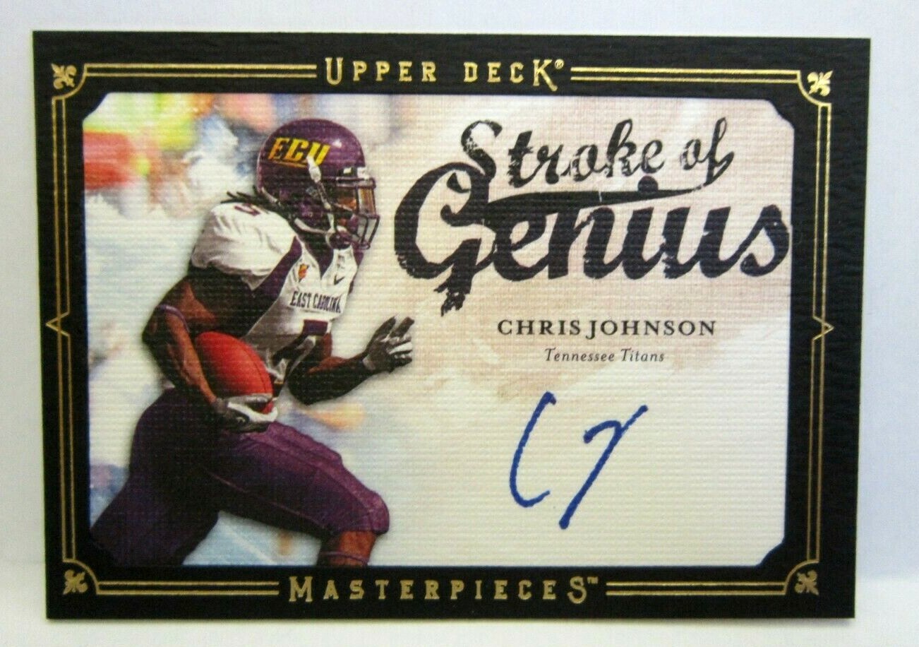 Chris Johnson Upper Deck Masterpieces Stroke of Genius #SOG16 Autograph