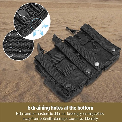 Tactical Molle Pouch Triple Magazintasche Double-Layer Mag Pouches Universal  - Bild 6 von 16