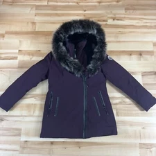 Arctic Expedition Goose Down Coat Womens M Burgundy Parka Jacket Hooded Heavy