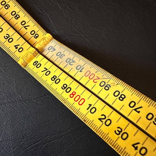 VINTAGE F.H.P 39" 1 METER LONG FIBRE GLASS FOLDING RULE MADE IN DENMARK - Picture 6 of 8