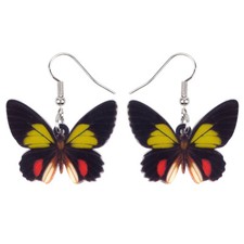 Acrylic Colorful Butterfly Earrings Dangle Spring Insects Jewelry Charms Gifts