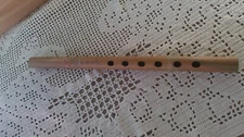 Vintage Bamboo Flute Asian Hand Painted