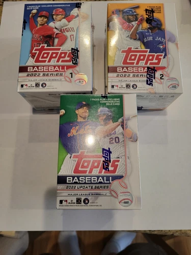 Lot of 3 - 2022 Topps Baseball Series 1 & 2 plus Update Sealed Blaster Boxes