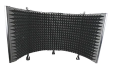Large Studio Microphone Isolation Shield w/Sound Dampening Foam (HH)