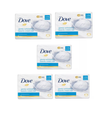 5x DOVE Gentle Exfoliating Beauty Cream Bar 4 x 90g (insgesamt 20 Seifen)