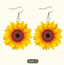 Chic-Sunflower-Dangle Earrings-Summer