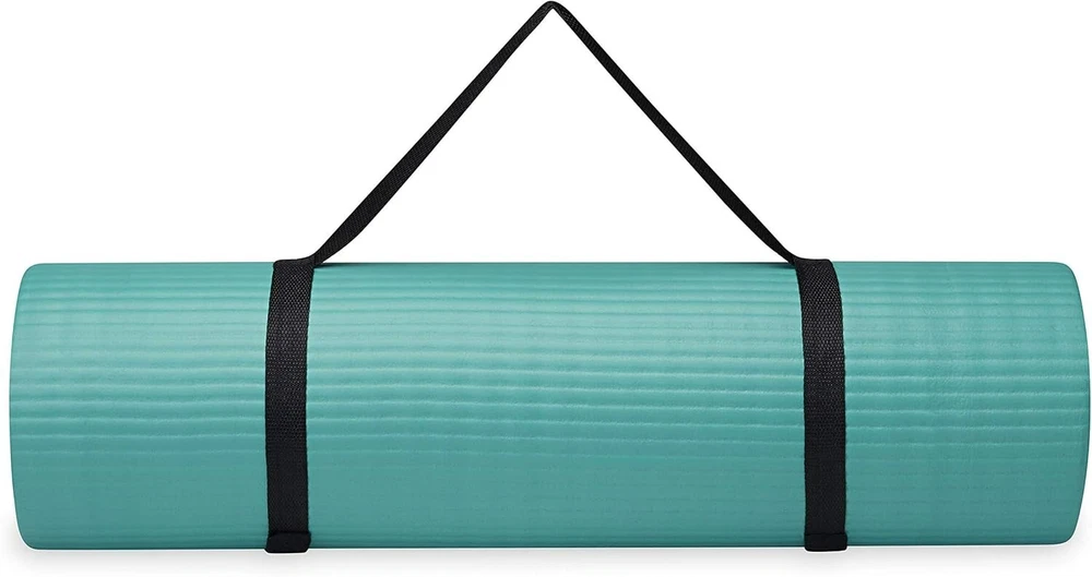 Premium Yoga Mat with Easy-Cinch Carrier Strap for Fitness and Exercise