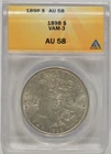 1898 Morgan Silver Dollar $1 VAM-3 ANACS AU58 6012303