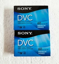 Sealed Sony DVC Digital Video Cassette Tapes Mini DV Premium DVM60PRR Lot of 2