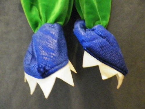 Mini Ropa Dinosaurio Halloween Disfraz Infantil Bebé Talla 12M Verde Azul Felpa Con Capucha - Imagen 2 de 13