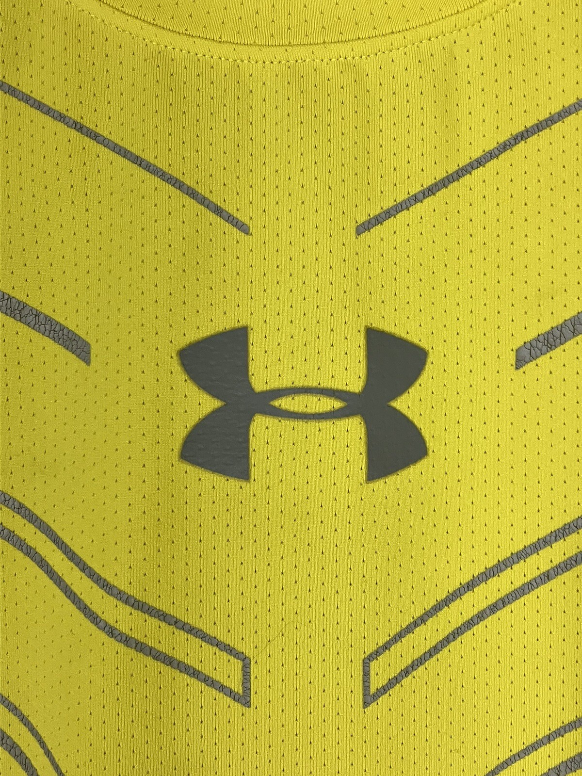 Under Armour Athletic Shirt Mens Large Compression Sleeveless Heatgear Poly Lime eBay