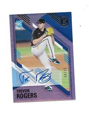2021 Elite Auto RC Trevor Rogers SSP Miami Marlins #4/10 autograph Rookie #45
