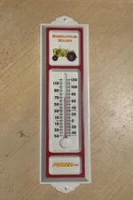 VINTAGE MINNEAPOLIS-MOLINE TRACTOR POWER LINED METAL THERMOMETER USA