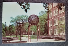 vtg postcard Old Main Memorial Sphere Grand Forks North Dakota ND posted