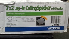 Valcom V-9022 Lay-in 8" Ceiling Speakers with Backbox - White