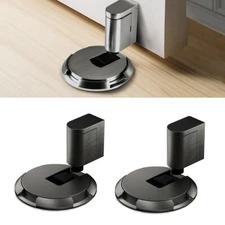 2 PACK Magnetic Door Stopper Mechanical Silent Floor Door Stop Door Catch Holder