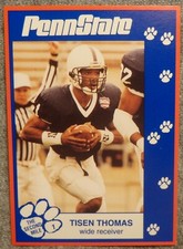 1993 Penn State - Second Mile (Police) Card - Football - Tisen Thomas