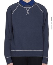 Sunspel Men  s Crewneck Sweatshirt Navy Medium