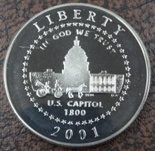 2001-P US Capitol Commemorative Half Dollar Proof US Mint 50C