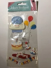 Jolee's Boutique 7 pc Scrapbook stickers HAPPY FIRST BIRTHDAY PARTY New Blue