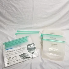 Tommis Reusable Silicone Bags Set of 19 Various Sizes BPA Free Freezer Fridge