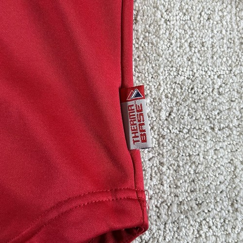 Majestic Men’s Small Therma Base Cincinnati Reds Waffle Fleece Lined Sweatshirt - Picture 7 of 9
