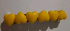 3" Hair Barrett Clip for Women and Girls Yellow color Hearts Hand Made