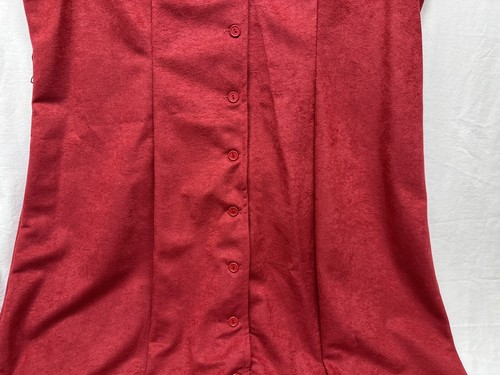 VTG 1960s Greentree by Walden Classic Burgundy Red Dress w/ Pocket Sz 22 1/2 - Picture 3 of 9