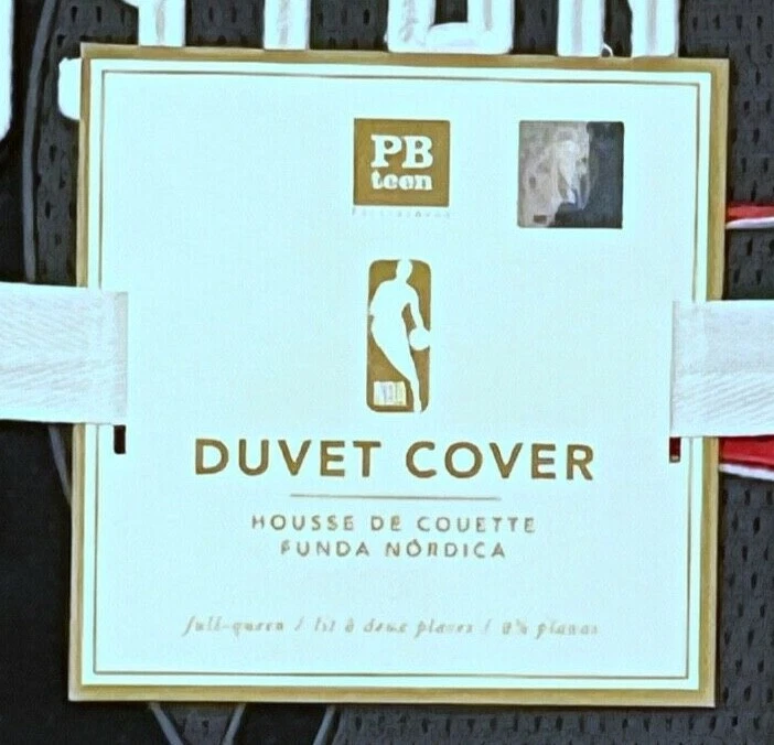 NUEVO Edredón Pottery Barn Teen NBA Parche FULL QUEEN ~ HOUSTON ROCKETS Foto 4 de 4