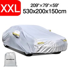 Für Audi A6 Autoabdeckung 530cm Silber – Vollschutz Wasserdicht & UV-Schutz