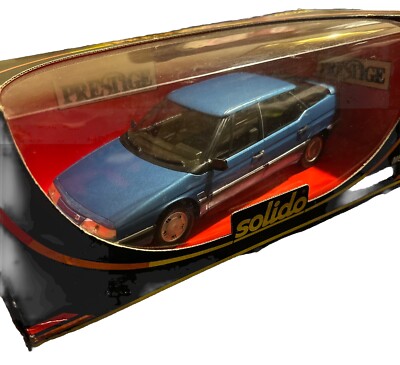 Vintage 1989 Solido 8501 France Citroën XM Blue 1:18