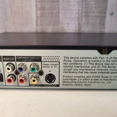 Panasonic DVD-S35 DVD/CD Player Black MP3 Jpeg playback Tested