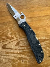 Spyderco Endela Lockback Knife Emerson Opener Gray FRN (3.4" Satin) C243PGYW