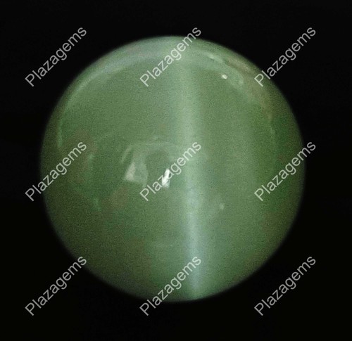 LAB CREATED CERTIFIED 464 CARAT/37X37 MM WHITE CAT'S EYE BALL LOOSE GEMSTONE EKK - Picture 6 of 10