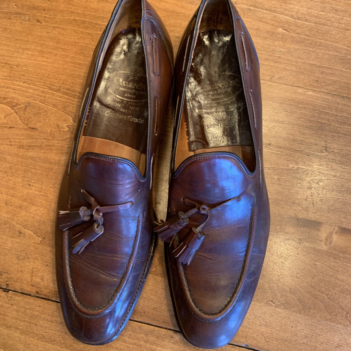 Mens Church's Made in England Brown Tassel Loafers Size 10 C | eBay