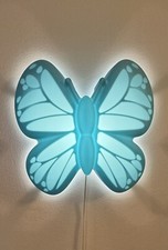 IKEA Upplyst Wandleuchte Lampe Schmetterling hellblau Leuchte 604.403.41 NEU OVP