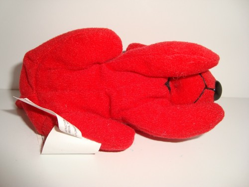 Clifford The Big Red Dog Plush Beanbag 2003 Wendy's Kids Meal Toy 4" Long - Imagen 5 de 7