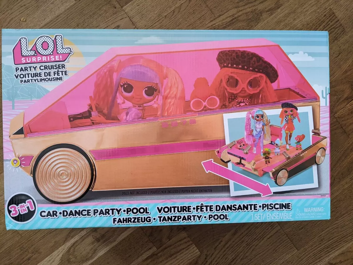 LOL Surprise 3 in 1 Party Cruiser Car Brand Dance Party Pool Tracked
