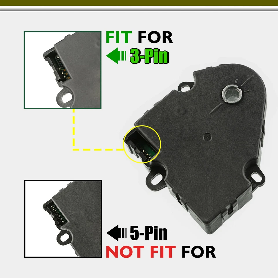 Actuador de puerta de mezcla de calentador de aire acondicionado de 3 pines para GMC Sierra Chevy Silverado Tahoe principal Foto 2 de 4