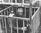 Jaws 1975 Richard Dreyfuss Scuba Diver getting into Shark Proof Cage 8x10 Photo