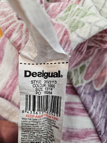 Designual La Vida Es Chula Patchwork Dress Size 13/14 Girls D97 - Picture 8 of 10