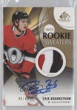 2019-20 SP Game Used Inked Rookie Sweaters 48/49 Erik Brannstrom Patch Auto um0