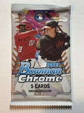 5x 2023 Bowman Chrome Mega Box BASE Pack NO HITS, No Auto's, Color or inserts