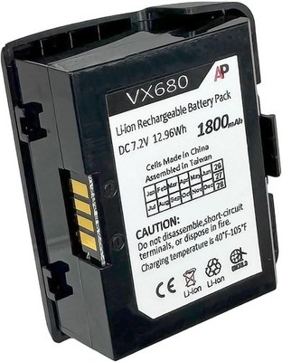 Replacement battery for VeriFone VX680 and VX670 portable handheld wireless