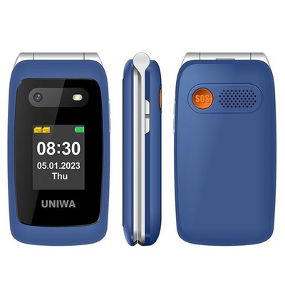 Teléfono plegable UNIWA V202T de 1,77 pulgadas, 4G, con modo de espera