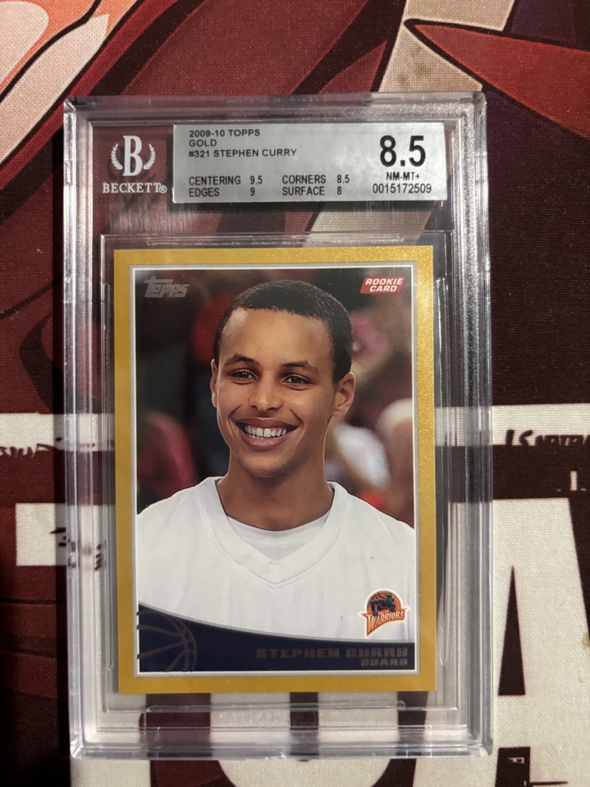 2009-10 Topps - Stephen Curry #321 Gold /2009 (RC) Beckett 8.5 Near Mint