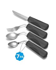 Adaptive Utensils 4-Piece Set Weighted 7 oz - 42  Angled Utensils for Par