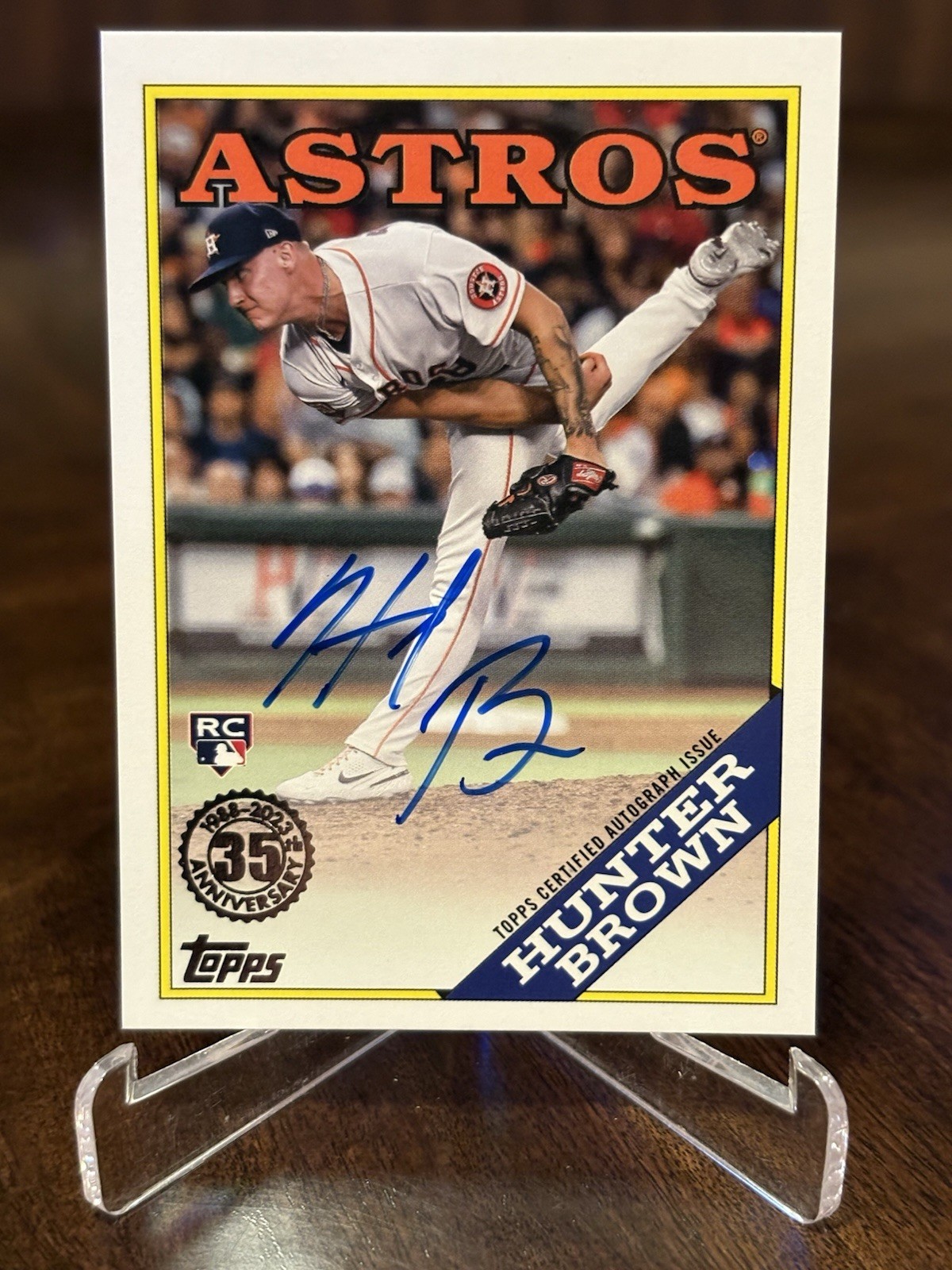 2023 Topps Update Hunter Brown 1988 RC Auto #88BAU-HB Astros